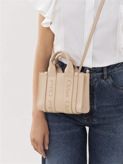 mini tote chloe|chloe tote woody.